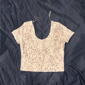 Lululemon Align Tee size 10. cheetah camo antique white multi. Brand New W/O tag